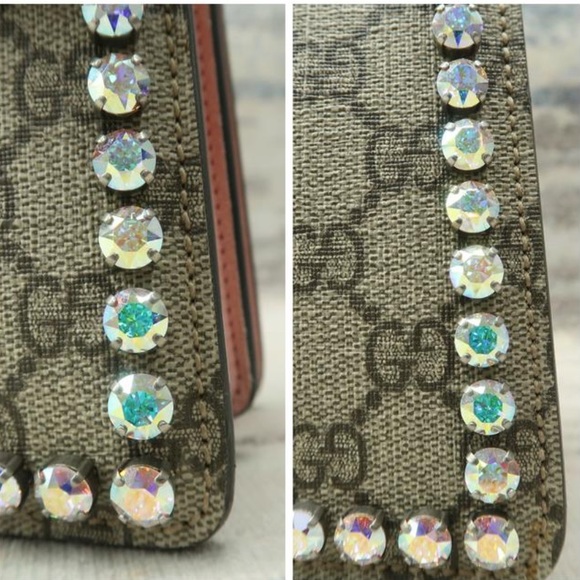 GUCCI DIONYSUS Small 💎 Crystal-embellished Supreme Canvas Shoulder Bag purse 👛 - Picture 6 of 12